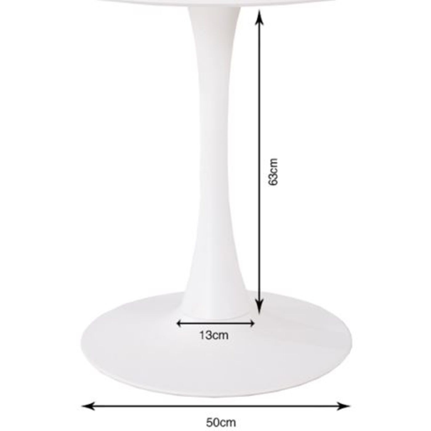 Table Schickeria 80cm chêne et blanche Kare Design