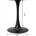 Table Schickeria 110cm noyer et noire Kare Design