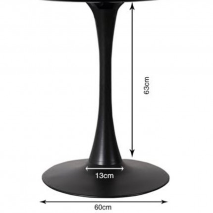Table Schickeria 110cm noyer et noire Kare Design