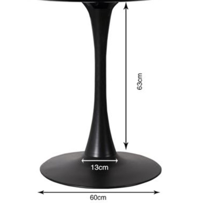 Table Schickeria Marbleprint noir Ø110cm