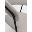 Chaise avec accoudoirs Belle grise Kare Design