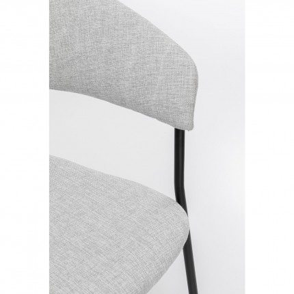Chaise avec accoudoirs Belle grise Kare Design