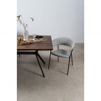 Chaise avec accoudoirs Belle grise Kare Design