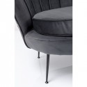 Canapé Water Lily 2 places velours gris et acier noir Kare Design