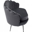 Canapé Water Lily 2 places velours gris et acier noir Kare Design