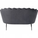 Canapé Water Lily 2 places velours gris et acier noir Kare Design