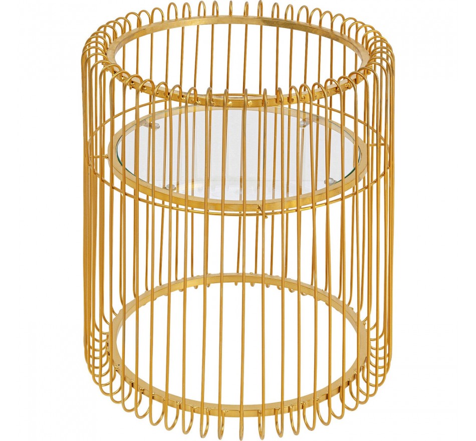 Table d'appoint Wire laiton 37cm Kare Design