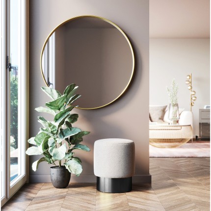 Wall Mirror Curve round Ø100cm brass Kare Design