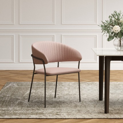 Chaise avec accoudoirs Belle rose Kare Design