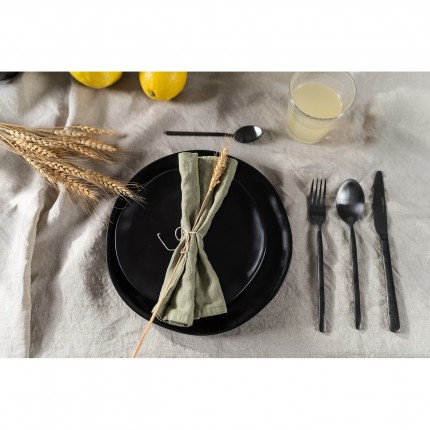 Plate Organic Ø20cm black (6/Set) Kare Design