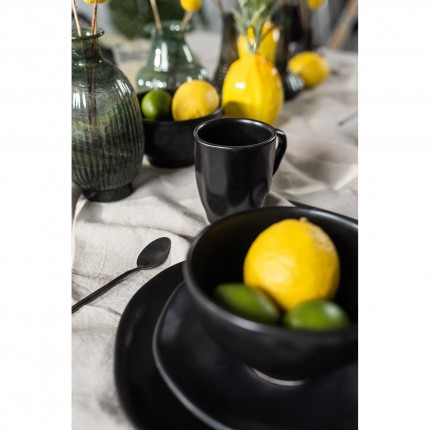 Assiettes Organic noires 20cm set de 4 Kare Design