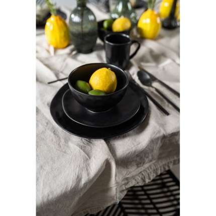 Assiettes Organic noires 20cm set de 4 Kare Design