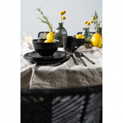 Assiettes Organic 20cm noires set de 6 Kare Design