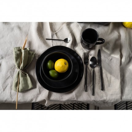 Assiettes Organic 20cm noires set de 6 Kare Design
