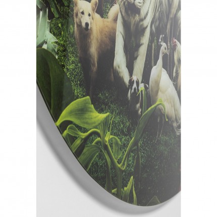Tableau en verre Animaux de la jungle 120cm Kare Design