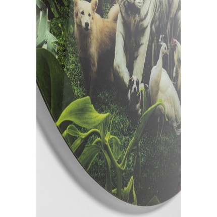 Tableau en verre animaux de la jungle 120cm Kare Design