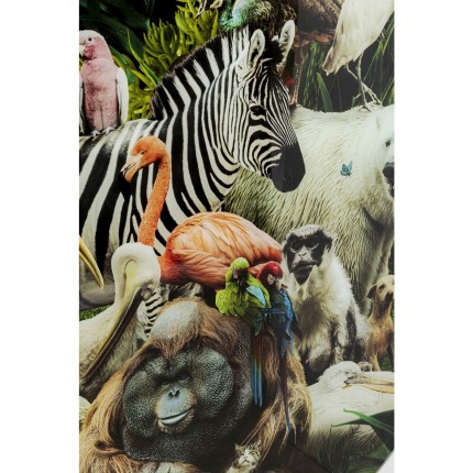 Tableau en verre animaux de la jungle 120cm Kare Design