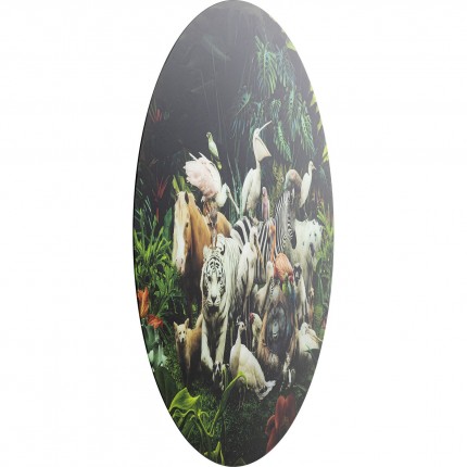 Tableau en verre Animaux de la jungle 120cm Kare Design