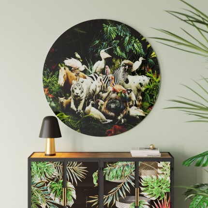 Tableau en verre animaux de la jungle 120cm Kare Design