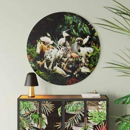 Tableau en verre Animaux de la jungle 120cm Kare Design