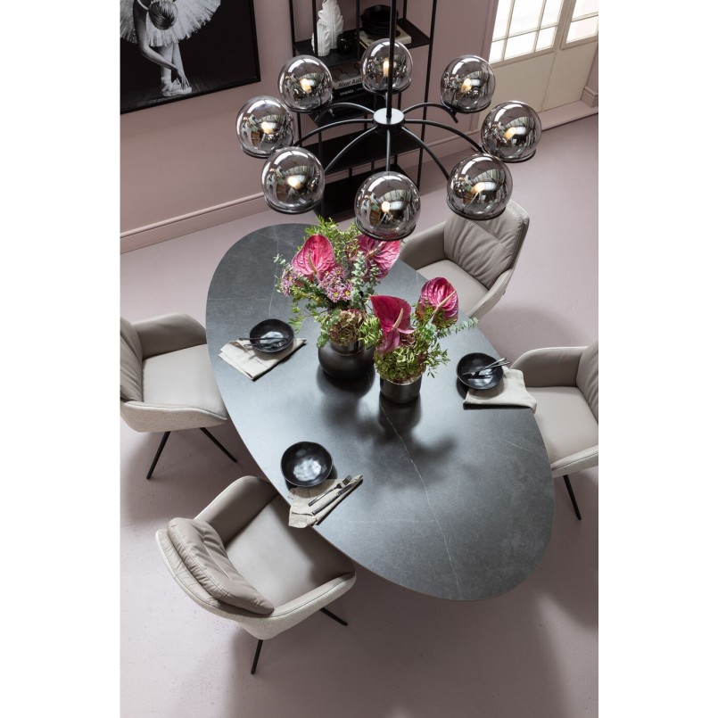 Plate Deep Organic Black Ø22cm Kare Design