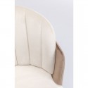 Tabouret de bar Hojas velours beige et taupe Kare Design