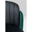Tabouret de bar Hojas velours gris et vert Kare Design