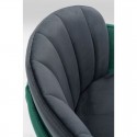 Tabouret de bar Hojas velours gris et vert Kare Design