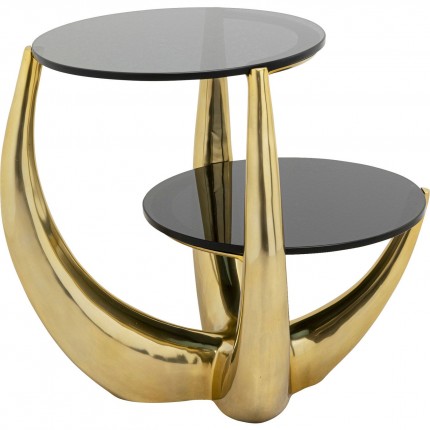 Table d'appoint Piera noire et dorée Kare Design Table d'appoint Piera noire et dorée Kare Design