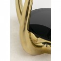 Table d'appoint Piera noire et dorée Kare Design