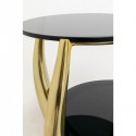 Table d'appoint Piera noire et dorée Kare Design
