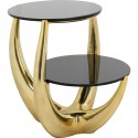 Table d'appoint Piera noire et dorée Kare Design