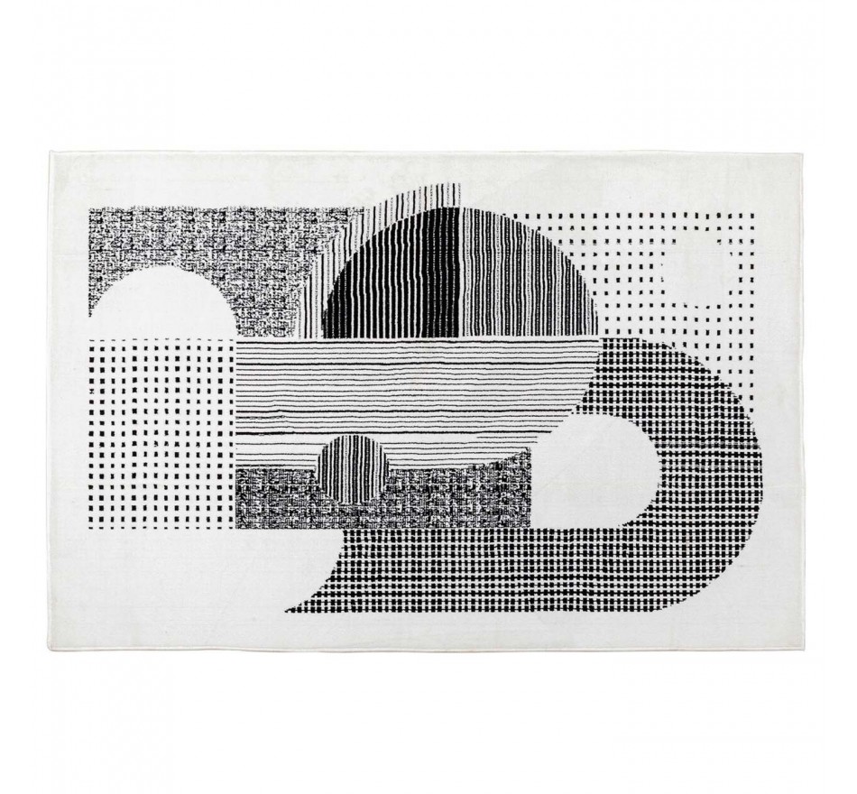 Tapis Boas noir et blanc 240x170cm Kare Design