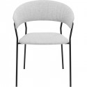 Chaise avec accoudoirs Belle grise Kare Design