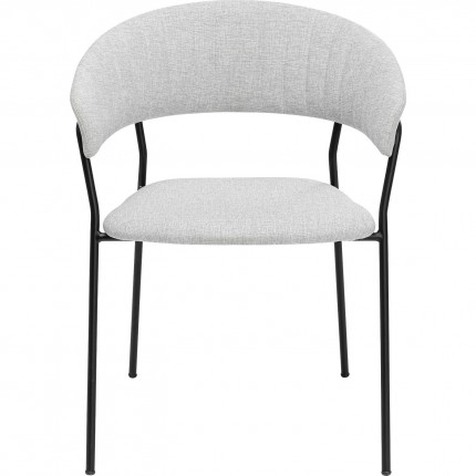 Chaise avec accoudoirs Belle grise Kare Design