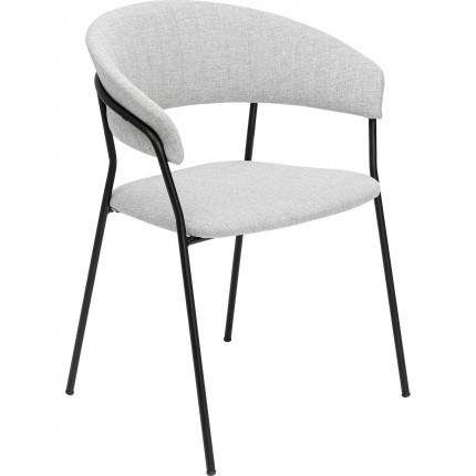 Chaise avec accoudoirs Belle grise Kare Design