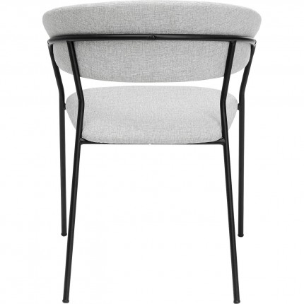 Chaise avec accoudoirs Belle grise Kare Design