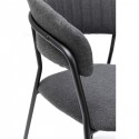 Chaise avec accoudoirs Belle anthracite Kare Design