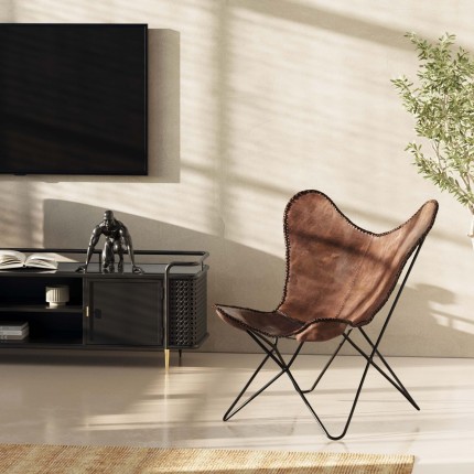 Fauteuil California marron foncé Kare Design Fauteuil California marron foncé Kare Design