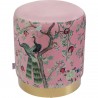 Tabouret Cherry paon rose et laiton Kare Design