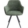 Swivel chair with armrests Lady Loco Coco green Kare Design