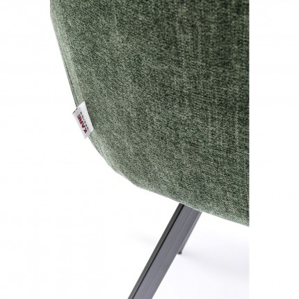 Chaise avec accoudoirs pivotante Lady Loco Coco verte Kare Design