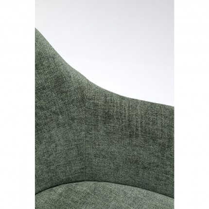 Swivel chair with armrests Lady Loco Coco green Kare Design