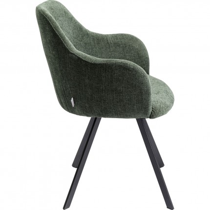 Swivel chair with armrests Lady Loco Coco green Kare Design