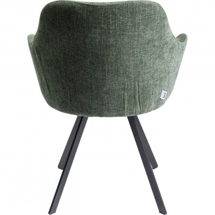 Swivel chair with armrests Lady Loco Coco green Kare Design