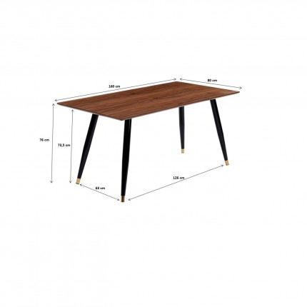 Table Duran Square 160x80cm Kare Design