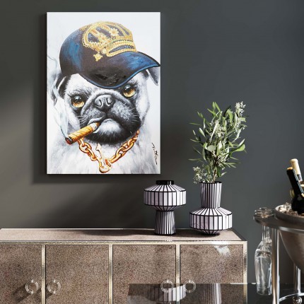 Peinture chien Hip Hop 70x100cm Kare Design