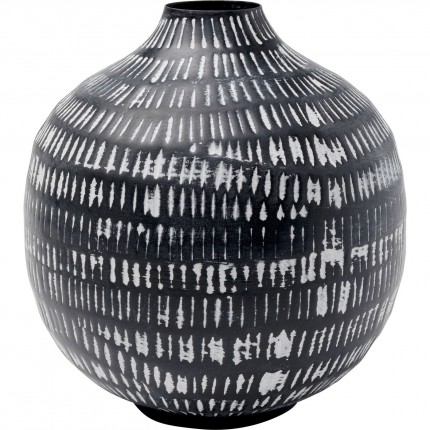 Vase Madalin noir et blanc 24cm Kare Design