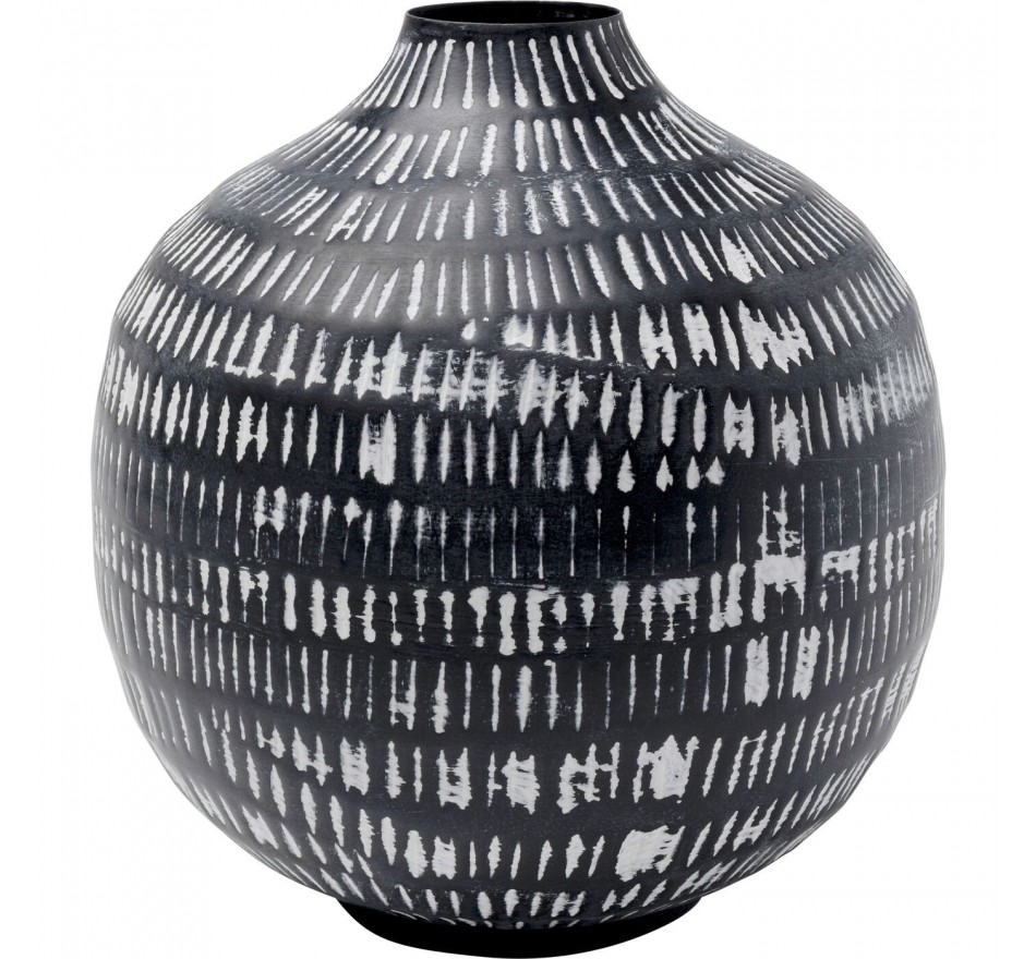 Vase Madalin noir et blanc 24cm Kare Design