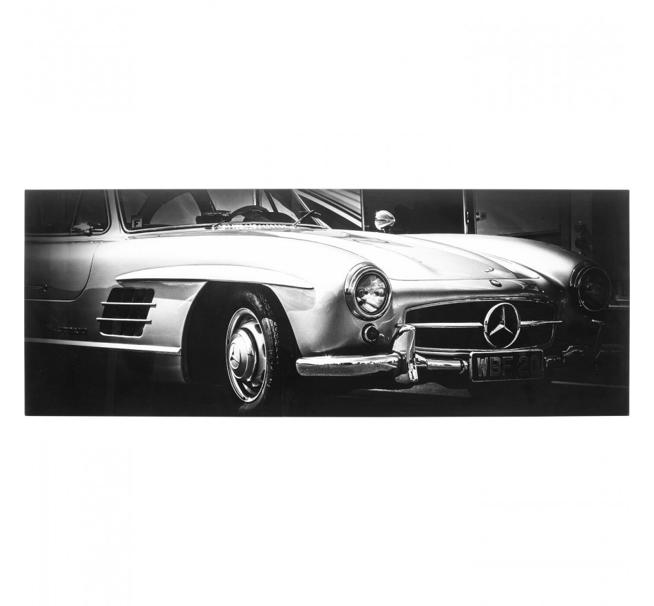 Tableau en verre voiture classique 160x60cm Kare Design